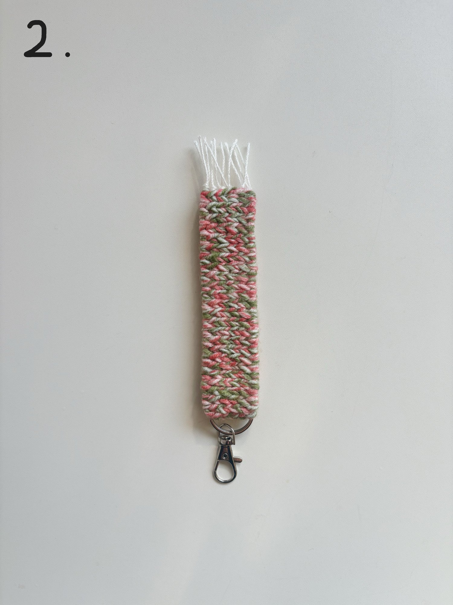 Image of Colourful Woven Wristlet Keyring 