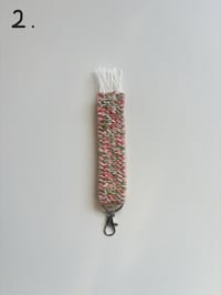 Image 3 of Colourful Woven Wristlet Keyring 