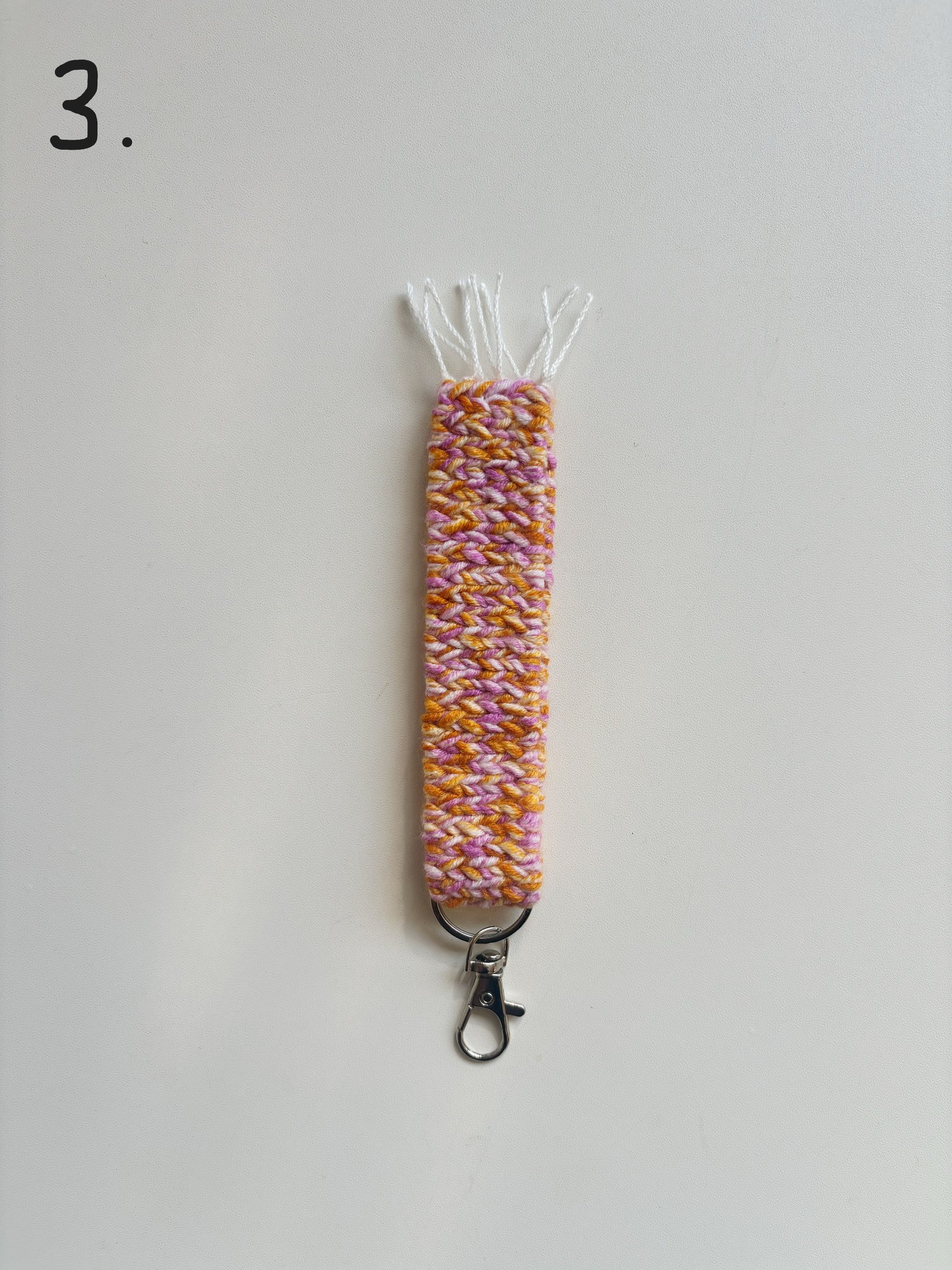 Image of Colourful Woven Wristlet Keyring 