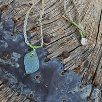 Image 2 of Carved Aqua Pendant