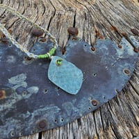 Image 3 of Carved Aqua Pendant