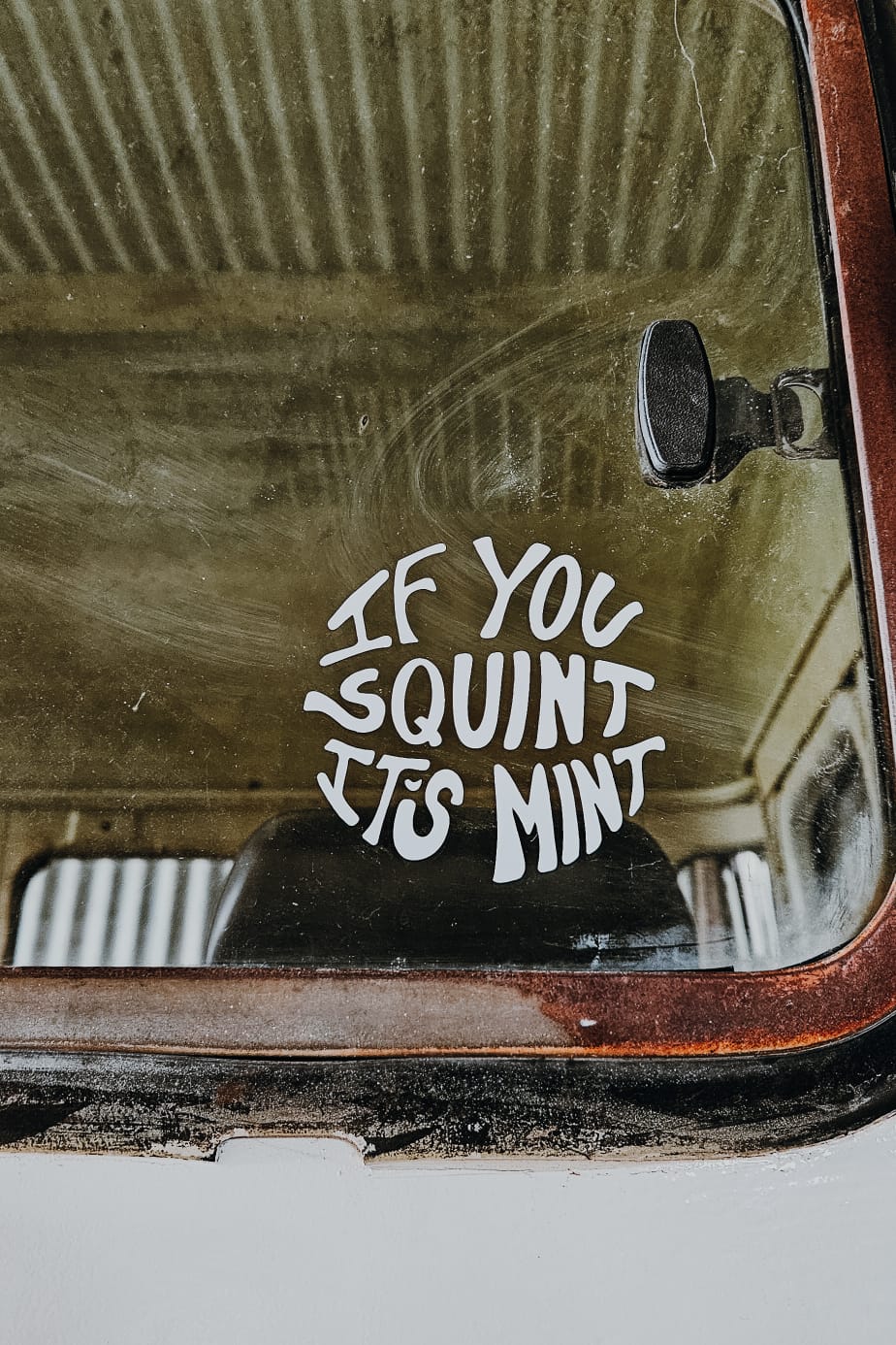 Image of 'If you squint, it's mint' Vinyl Transfer Sticker