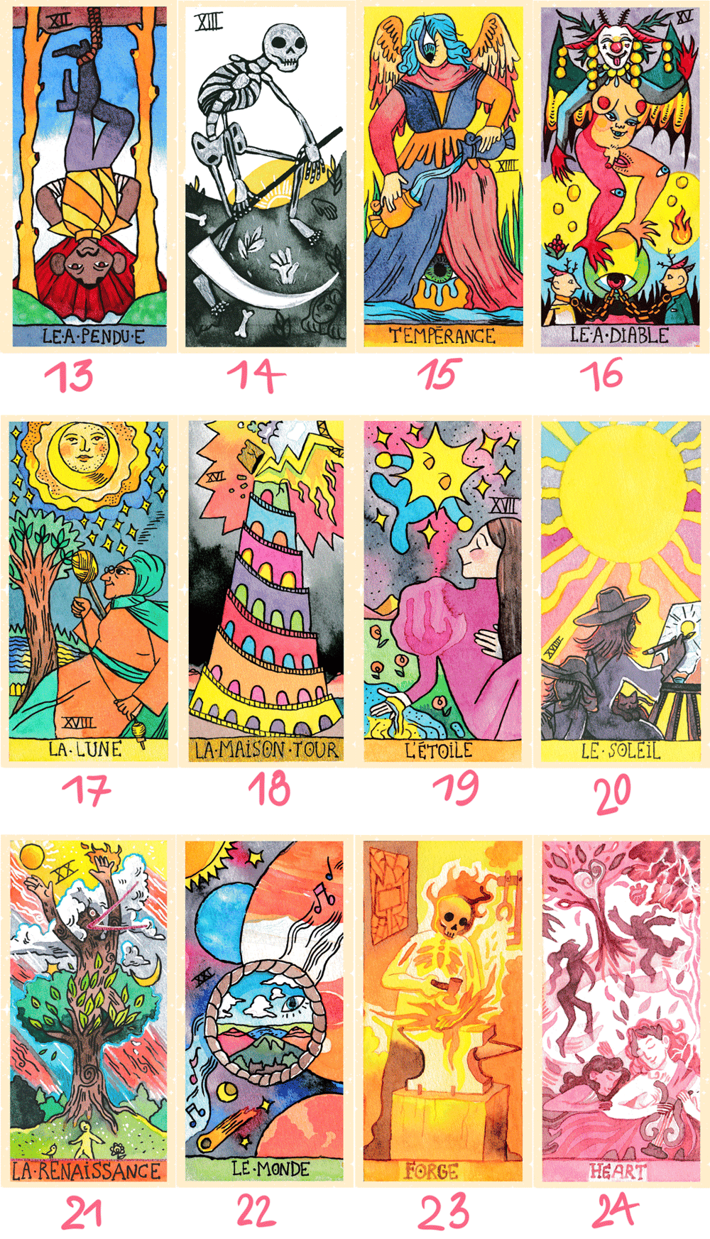 stc019's tarot deck! (mini prints)