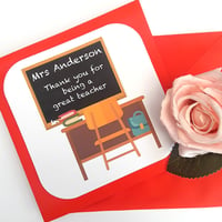 Personalised Teacher Card, Thank you Teacher Card, End of term thank you card