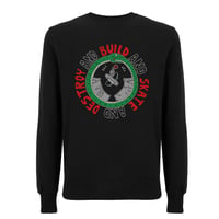 Image 1 of Confusion Magazine - "Build Skate Destroy" crewneck sweater  [black]