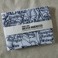 Image 3 of Greater Manchester vintage map printed handkerchief 