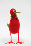 Rafie, felted wool bird sculpture