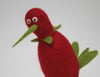 Rafie, felted wool bird sculpture