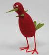 Rafie, felted wool bird sculpture