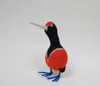 Bruce, felted wool quirky bird sculpture