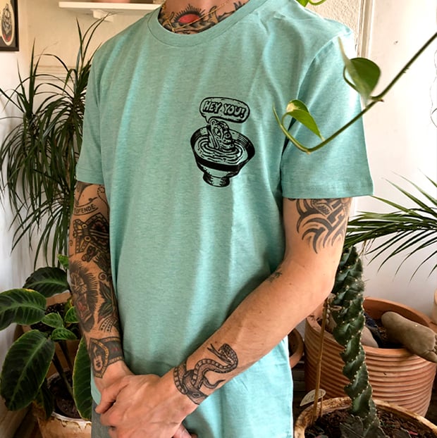 Image of “Hey you” T-shirts Blue