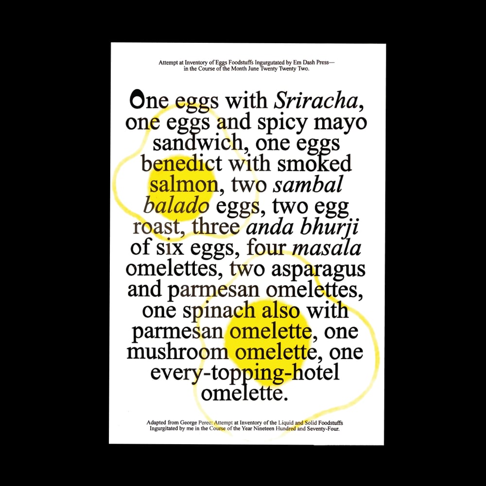 Image of Egg Journal A3 Poster