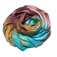 Image 1 of 10YD. FLUTTER HAND DYED RECYCLED SARI SILK RIBBON BUNDLES by COLOR KISSED SILK