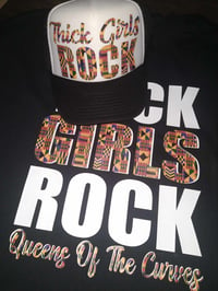 Image 1 of THICK GIRLS ROCK - JUNETEENTH CELEBRATION TSHIRT & HAT SET