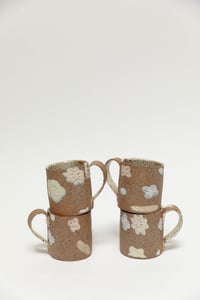 Image 4 of Inlay Mug - Pastel Flowers on Sandy Clay