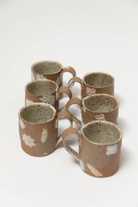 Image 3 of Inlay Mug - Pastel Flowers on Sandy Clay