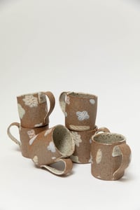 Image 1 of Inlay Mug - Pastel Flowers on Sandy Clay