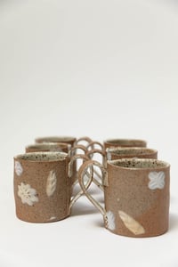 Image 7 of Inlay Mug - Pastel Flowers on Sandy Clay