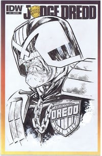 Judge Dredd Sketch Cover