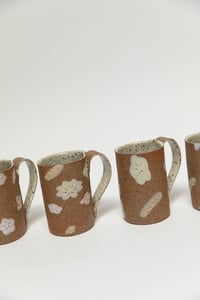 Image 5 of Tall Mug - Pastel Flowers on Sandy Clay