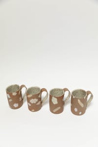 Image 4 of Tall Mug - Pastel Flowers on Sandy Clay