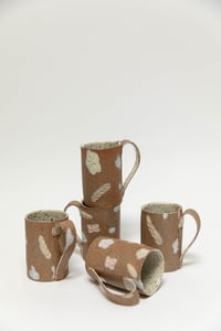 Image 7 of Tall Mug - Pastel Flowers on Sandy Clay