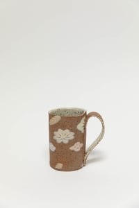 Image 8 of Tall Mug - Pastel Flowers on Sandy Clay