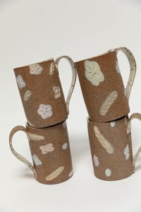 Image 10 of Tall Mug - Pastel Flowers on Sandy Clay