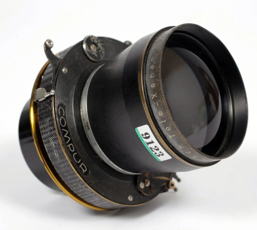 Image of Schneider Tele-Xenar 300mm F5.5 lens in Compur shutter on #9123
