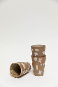 Image 1 of Tall Tumbler - Pastel Flowers on Sandy Clay