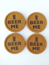 Image 2 of Beer Me Cork Coaster Set