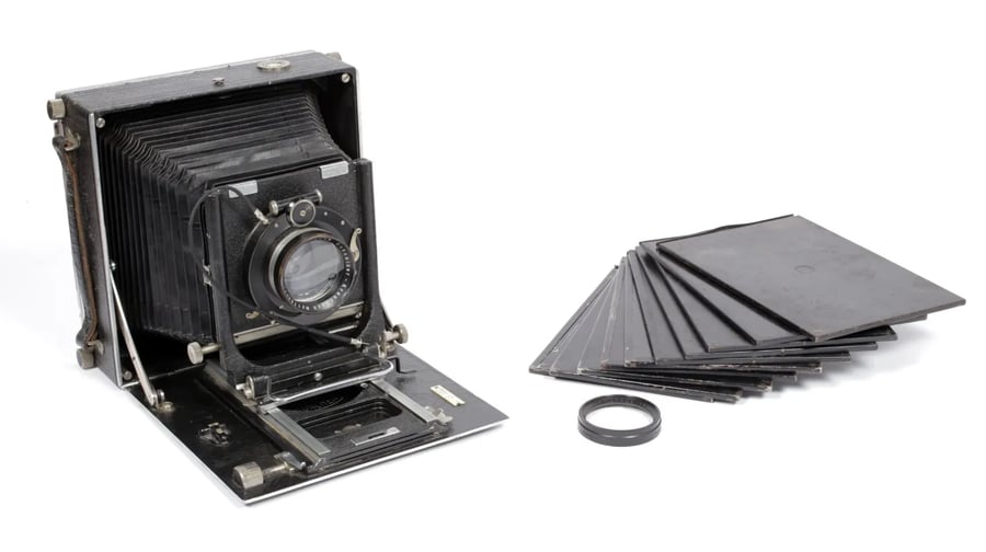 Image of Linhof Technika 13X18 camera w/ Schneider 210mm F4.5 Xenar lens + holders #9360