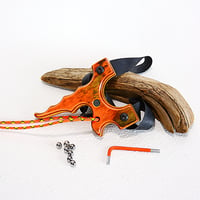 Image 1 of Wooden Sling Shot, Tequila Sunrise Spectraply Wood, OTF for Right Hander Slingshot, Catapult