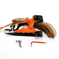 Image 2 of Wooden Sling Shot, Tequila Sunrise Spectraply Wood, OTF for Right Hander Slingshot, Catapult