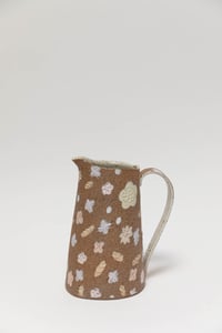 Image 6 of Large Pitcher - Pastel Flowers on Sandy Clay