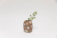 Image 4 of Oval Vase - Pastel Flowers on Sandy Clay