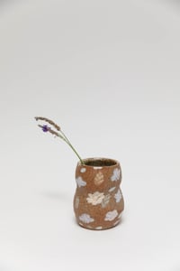 Image 5 of Gourd Vase - Pastel Flowers on Sandy Clay