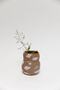 Image 7 of Gourd Vase - Pastel Flowers on Sandy Clay