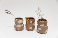 Image 11 of Gourd Vase - Pastel Flowers on Sandy Clay