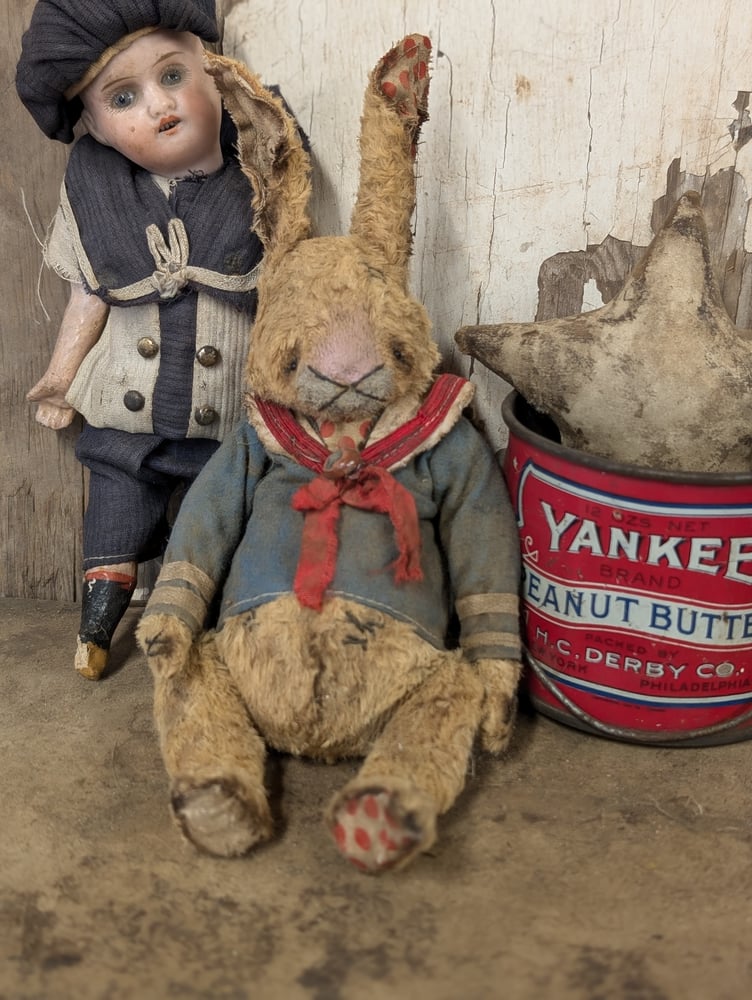 Image of 7" (9" incl ears)  Vintage Sailor Bunny Rabbit by Whendi's Bears.