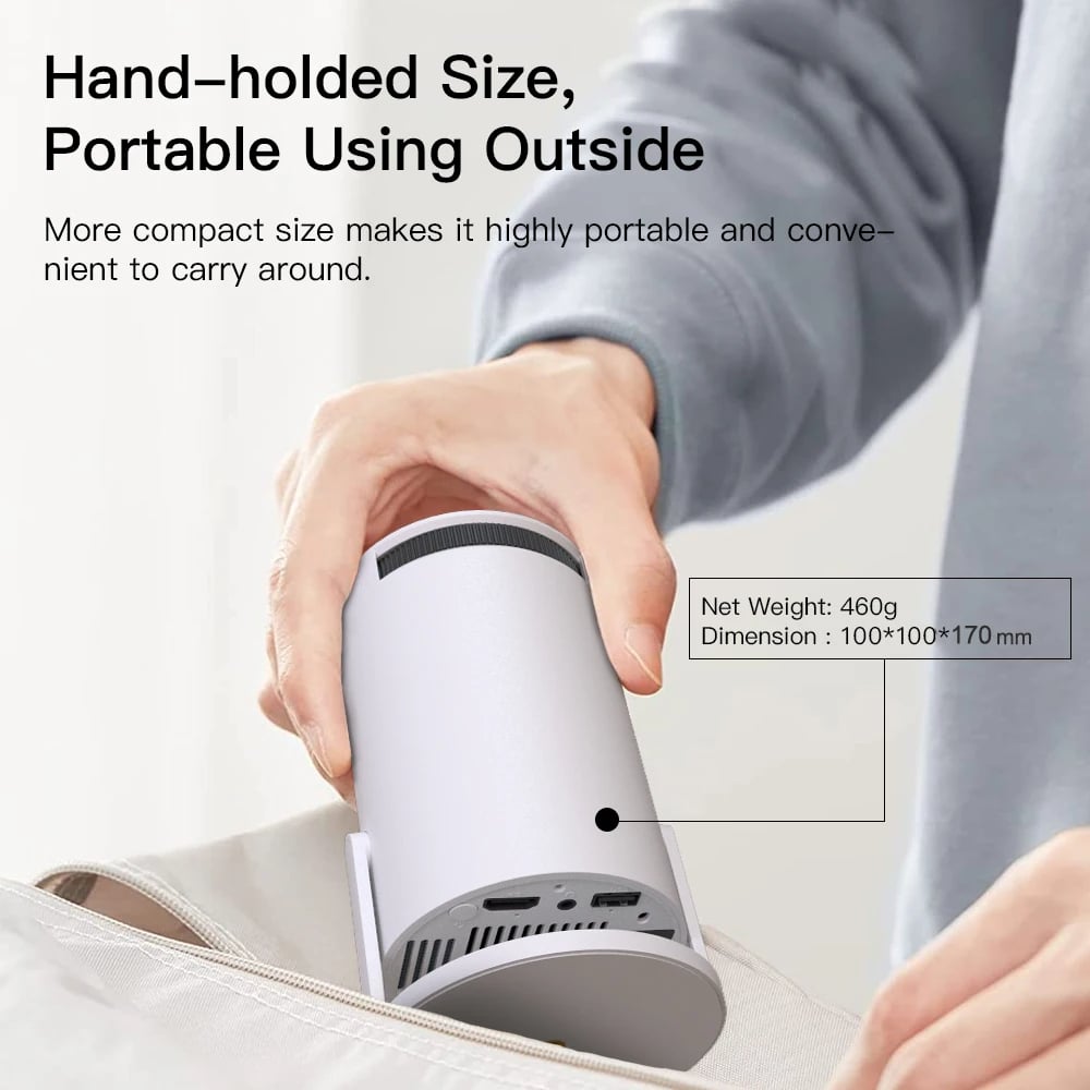MSL PRO Mini Projector LYNCAST 4K 180 'rotation HD Android 11 WiFi6 BT5.0 260ANSI 1080P Cinema Out