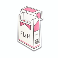 Fish Cigarette Pack Sticker