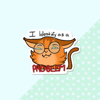 Chaos Cat: Identify as a Problem Sticker