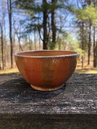 Image 1 of Tiny wood fired bowl with stitched stripes