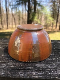 Image 2 of Tiny wood fired bowl with stitched stripes