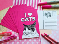 Image 1 of Postcard: I Love Cats