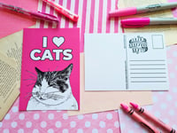 Image 5 of Postcard: I Love Cats