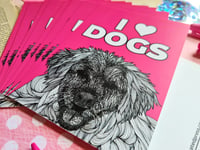 Image 2 of Postcard: I Love Dogs