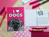 Image 4 of Postcard: I Love Dogs