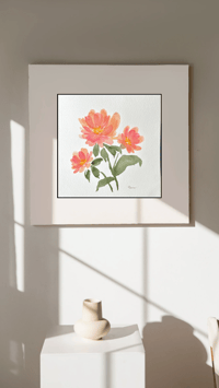 Image 3 of Coral Charm Peony- original artwork 